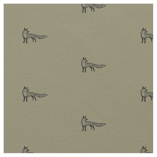 Fox fabric - earth colour