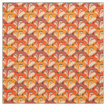 Fox face dogtooth pattern fabric