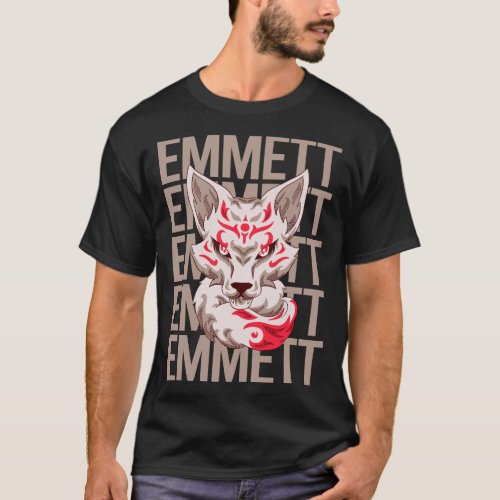 Fox Face _ Emmett Name T_Shirt
