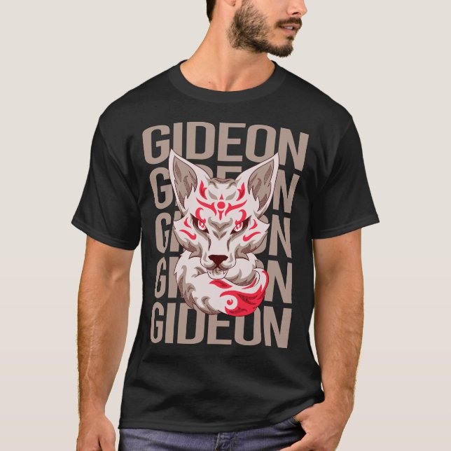 Fox Face - Gideon Name T-Shirt (Front)