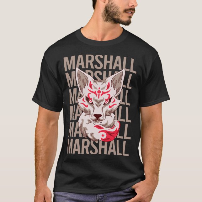Fox Face - Marshall Name T-Shirt (Front)