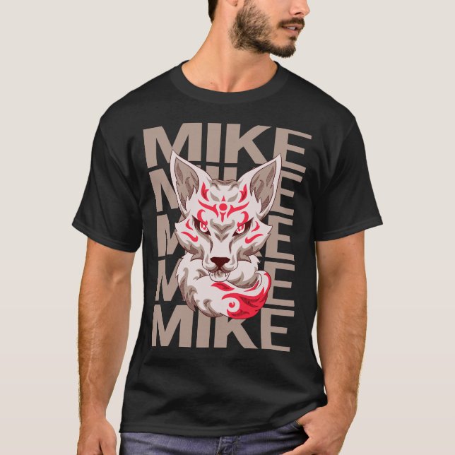 Fox Face - Mike Name T-Shirt (Front)