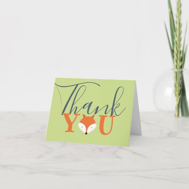 Fox Face Thank You Card (Front)