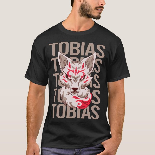 Fox Face - Tobias Name T-Shirt (Front)