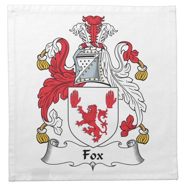 Fox Family Crest Napkin (Front)