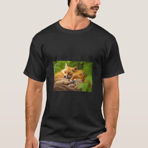 Fox Family in the Wild  T_Shirt