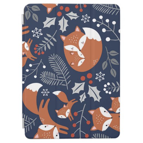 Fox family vintage seamless pattern iPad air cover