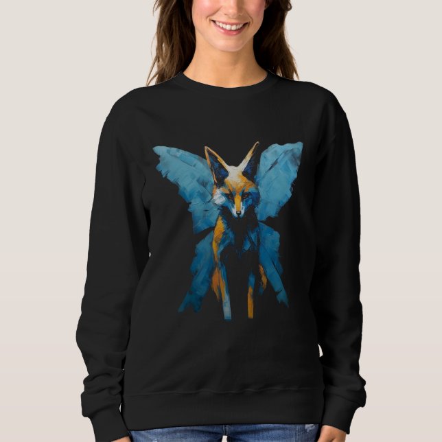 Fox Fantasy Artwork - Animal Art Fox Sweatshirt (Front)