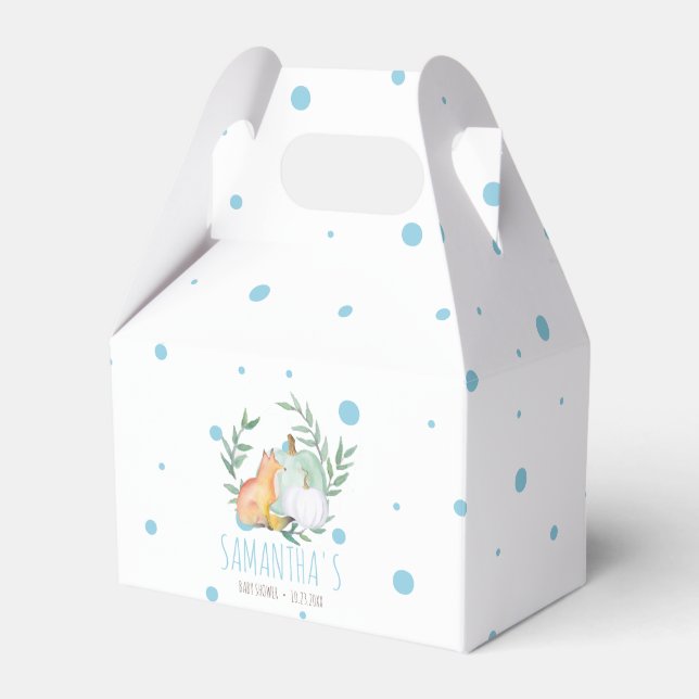 Fox Favor Box – Fall Baby Shower Theme (Front Side)