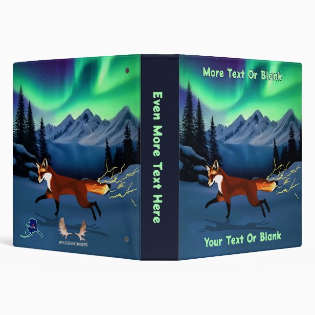 Fox Fire - Northern Lights 3 Ring Binder (Background)