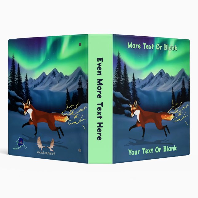 Fox Fire - Northern Lights 3 Ring Binder (Background)