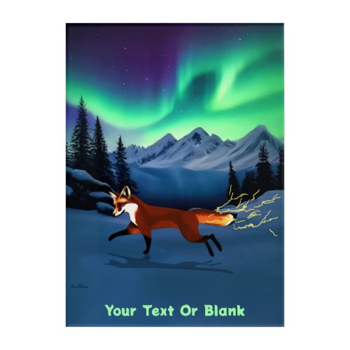 Fox Fire _ Northern Lights Acrylic Print