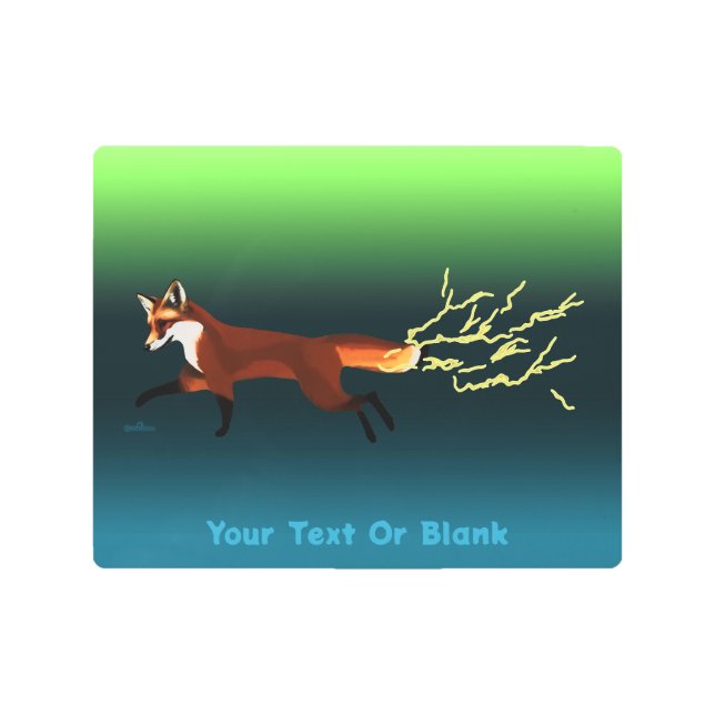 Fox Fire - Northern Lights Metal Print (Front)