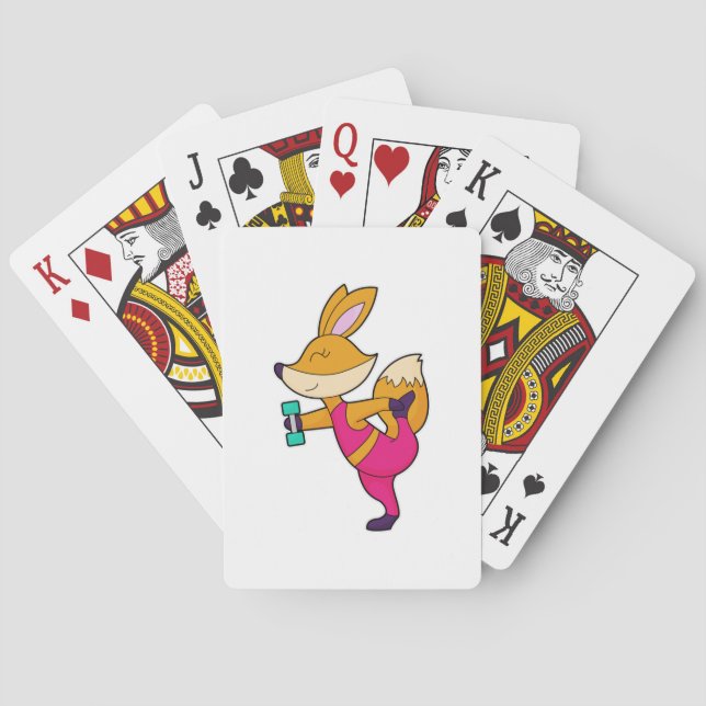 Fox Fitness Dumbbell Poker Cards (Back)