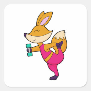 Fox Fitness Dumbbell Square Sticker