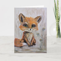 Fox Folded Greeting Card