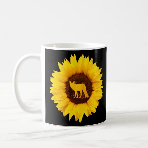 Fox  For Women Men Prairie Vixen Animal Sunflower  Coffee Mug