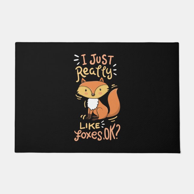 Fox Forest Animal Humor Doormat (Front)