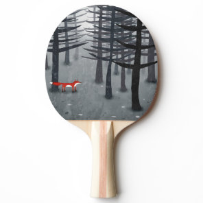 Fox Forest Art Ping Pong Paddle