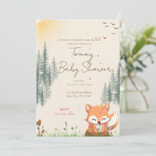 Fox Forest Baby Shower Invitation