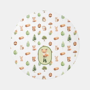Fox Forest Friends Cute Woodland Animals Rug