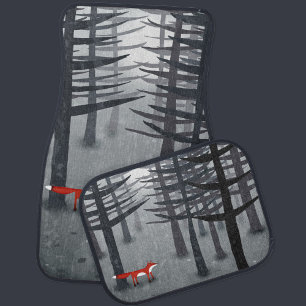 Fox Forest Painting Car Floor Mat