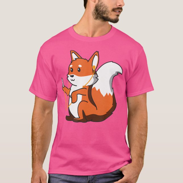 Fox Fox Friends Headphones Fox T-Shirt (Front)