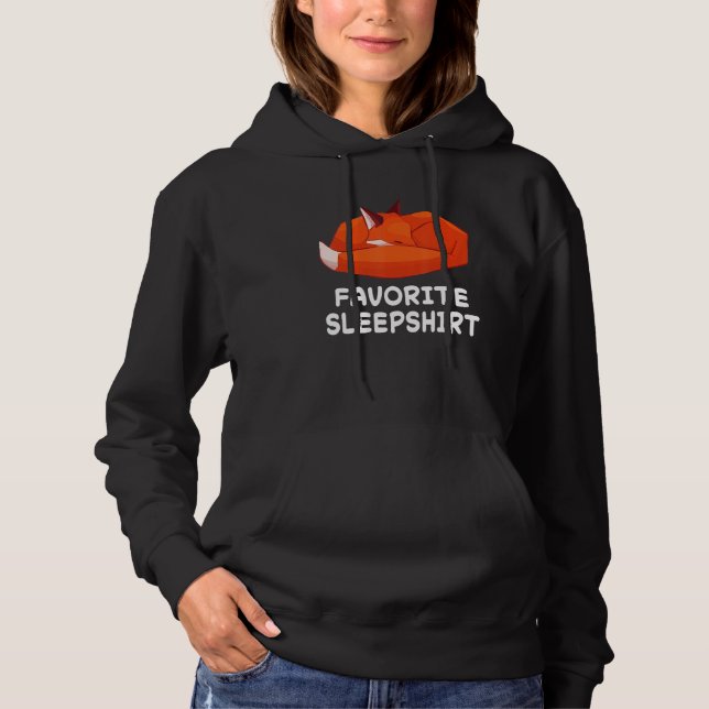 Fox Foxes Nap Sleeping Sleep Pajama Pajamas Nightg Hoodie (Front)