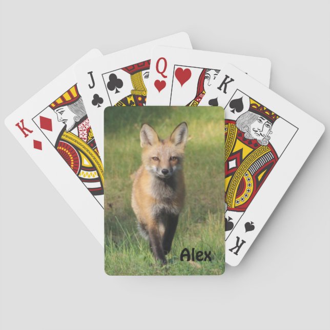 Fox Friend Playing Cards - Personalize it! (Back)