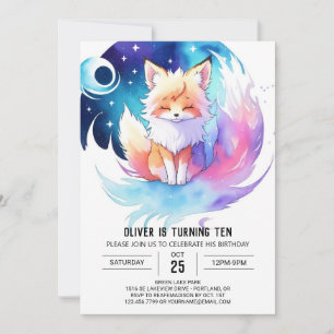 Fox Friends in the Woods Birthday Invitation