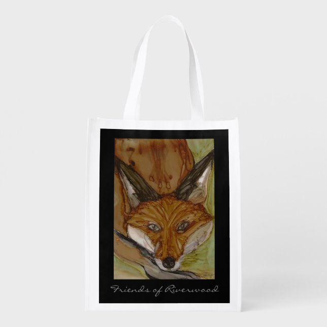 Fox Friends of Riverwood Reusable Grocery Bag (Back)