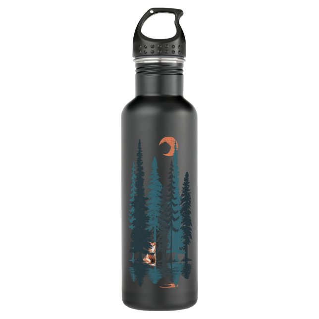 Fox from the Forest  Stainless Steel Water Bottle (Front)