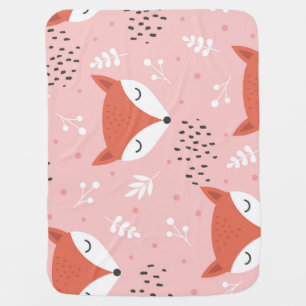 Fox Fun: Cute Forest Pattern Baby Blanket