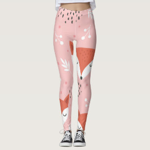 Fox Fun: Cute Forest Pattern Leggings