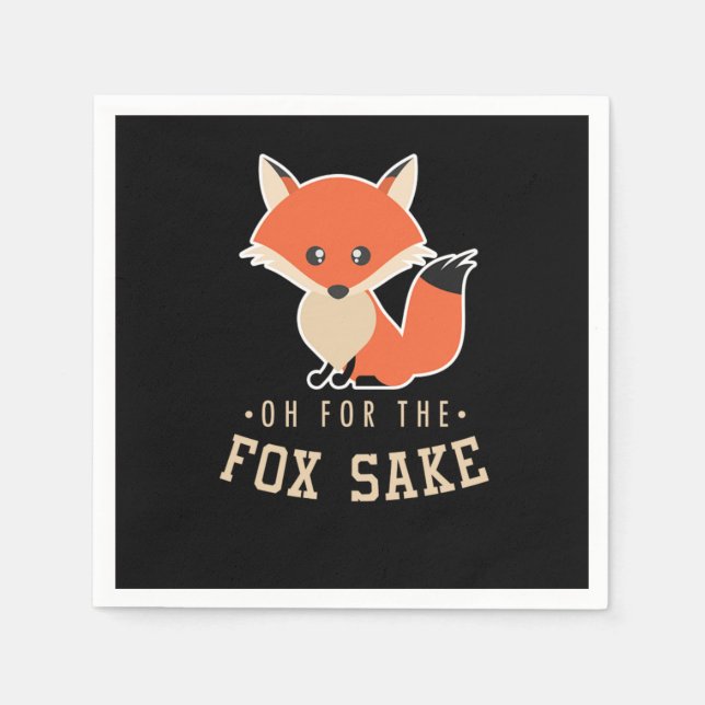 Fox Funny Sarcast Sarcasm Canidae Carnivore Canine Napkins (Front)