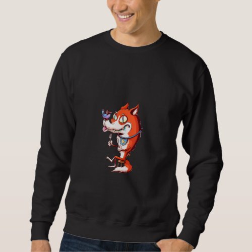 Fox Getting Ready For Meal Best  Idea For Animal Sweatshirt
