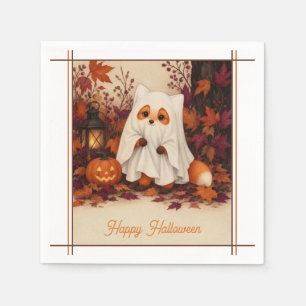 Fox Ghost Costume Halloween Party Napkins