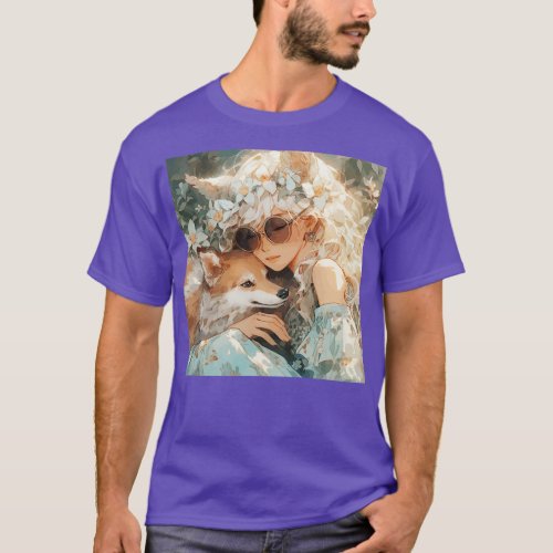 Fox girl and familiar T_Shirt