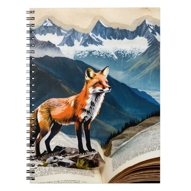 Fox Glacier Collage Landscape Notebook Journal (Front)