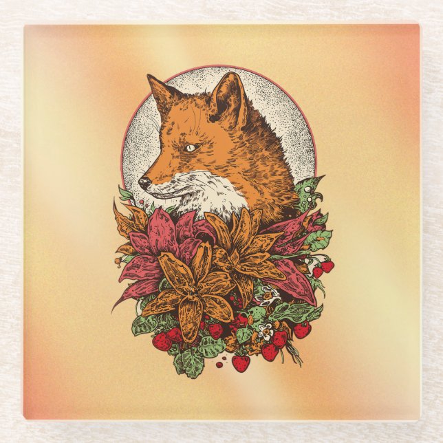 Fox Glass Coaster (Front)