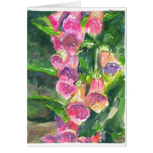 Fox glove flowers cards (Front)