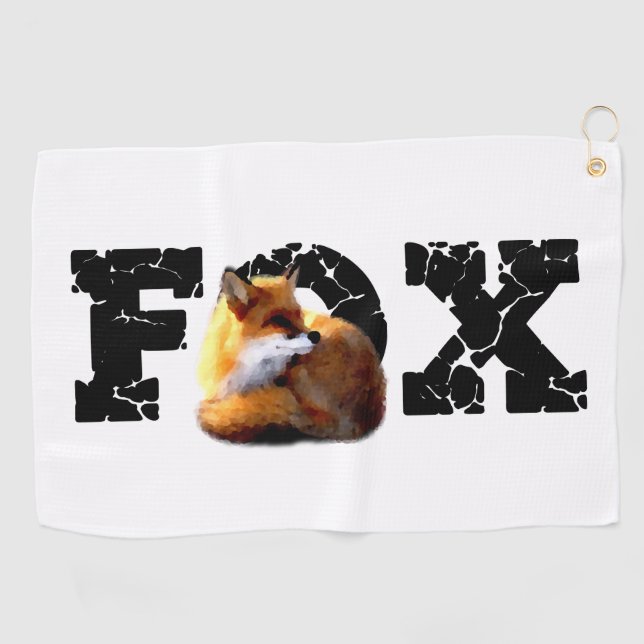 Fox Golf Towel (Horizontal)