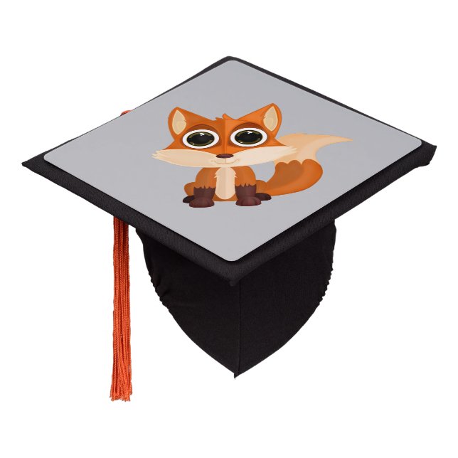 Fox  graduation cap topper (Angled)