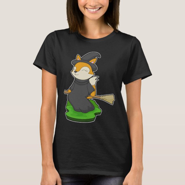 Fox Halloween Witch T-Shirt (Front)