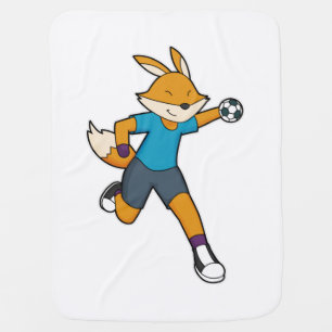 Fox Handball player Handball Baby Blanket