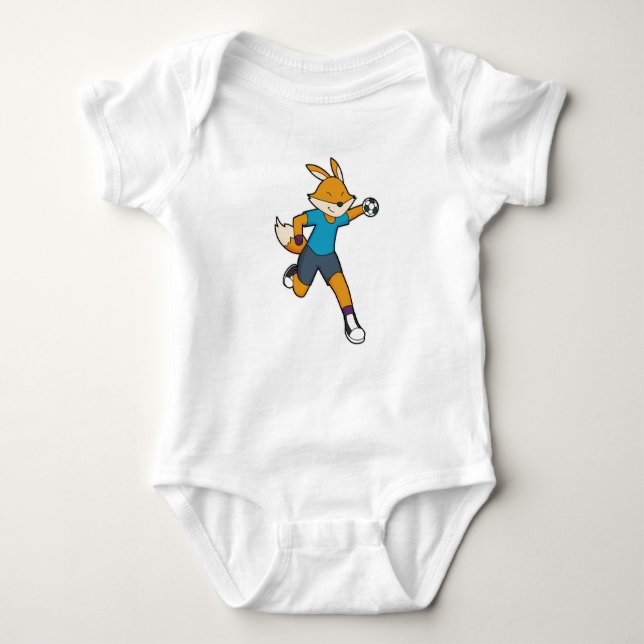 Fox Handball player Handball Baby Bodysuit (Front)