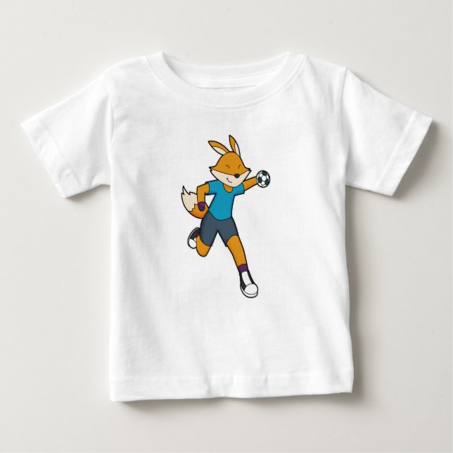 Fox Handball player Handball Baby T-Shirt (Front)