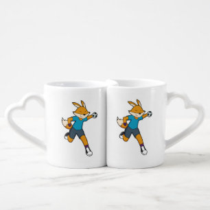 Fox Handball player Handball Coffee Mug Set