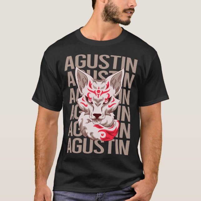 Fox Head - Agustin Name T-Shirt (Front)