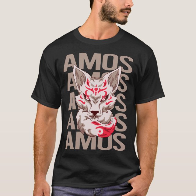 Fox Head - Amos Name T-Shirt (Front)